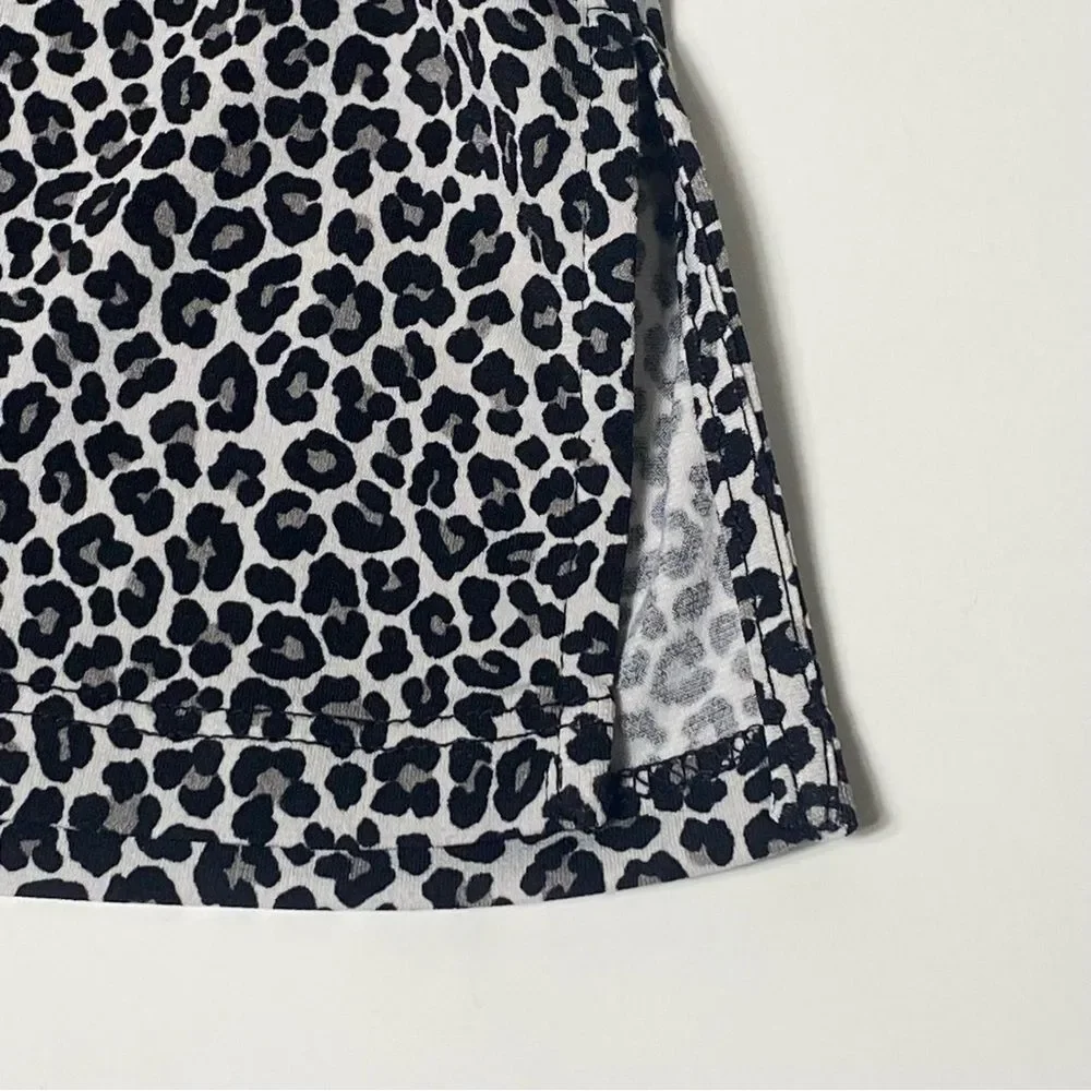 Michael Kors Ruffle Neck Sleeveless Animal Print Blouse Women's Size Small